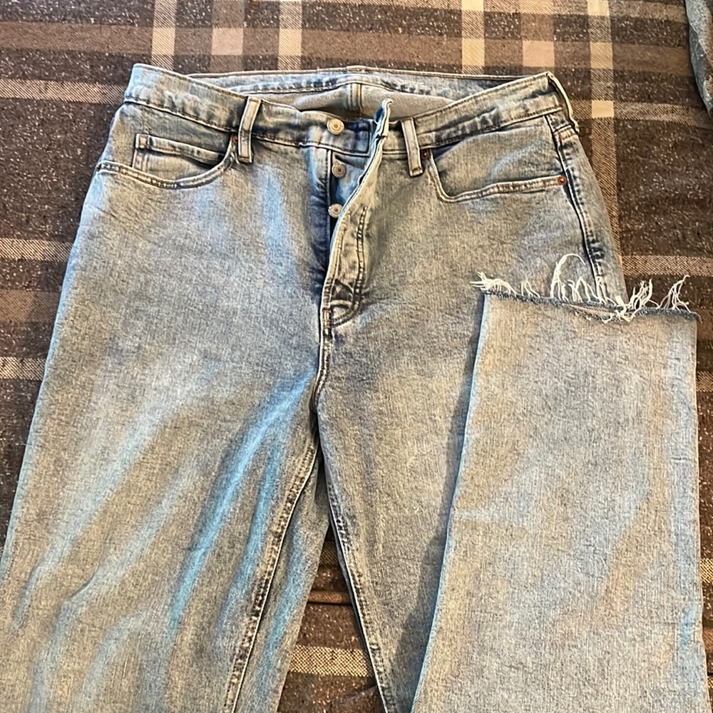 Old Navy Sky High Straight Button Fly Jeans